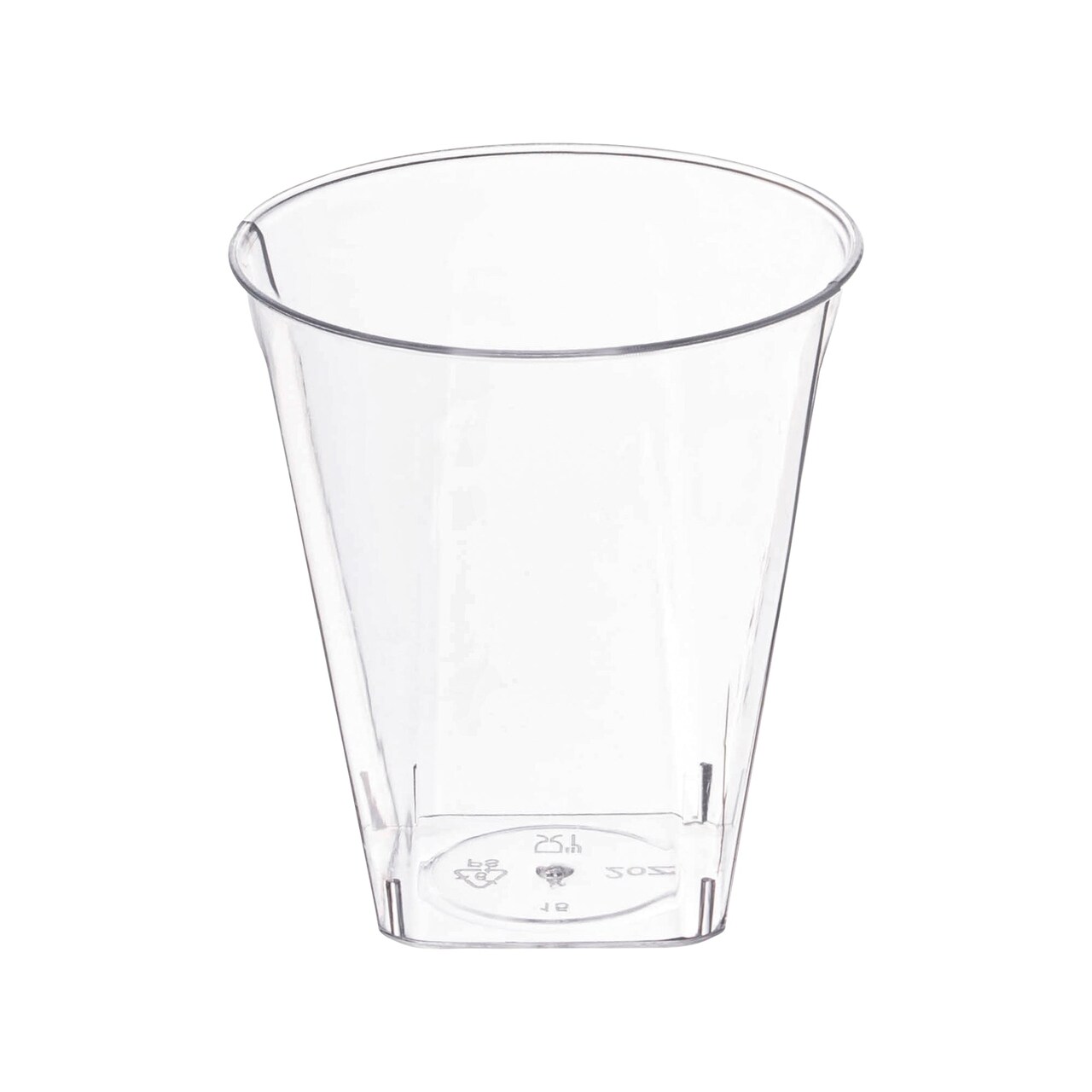 Clear Square Bottom Disposable Plastic Shot Cups - 2 oz. (500 Cups)